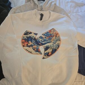 Wutang Crewneck Sweater Japanese Wave White